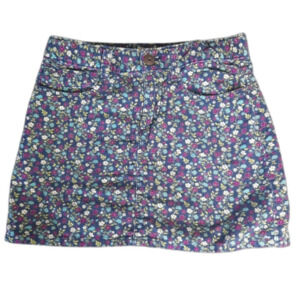 OshKosh Girls Floral Spring Corduroy Adjustable Skirt Size 10 Vintage